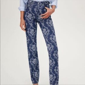 REFORMATION | Cynthia Baroque Straight Long Jeans Renaissance Women’s Size 25